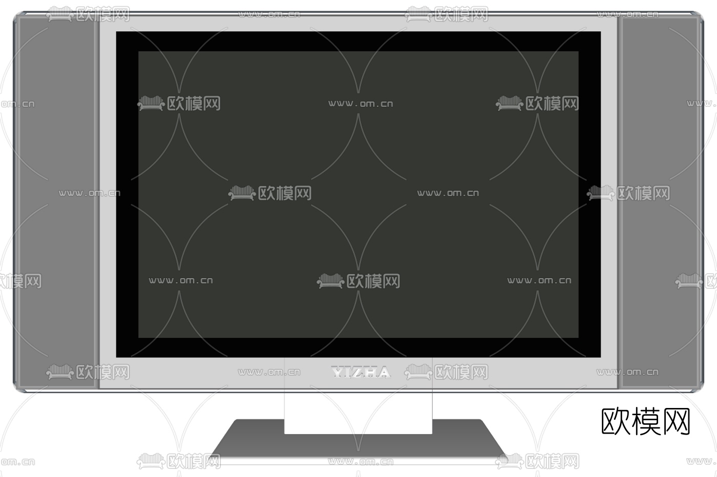 现代液晶电视su模型下载
