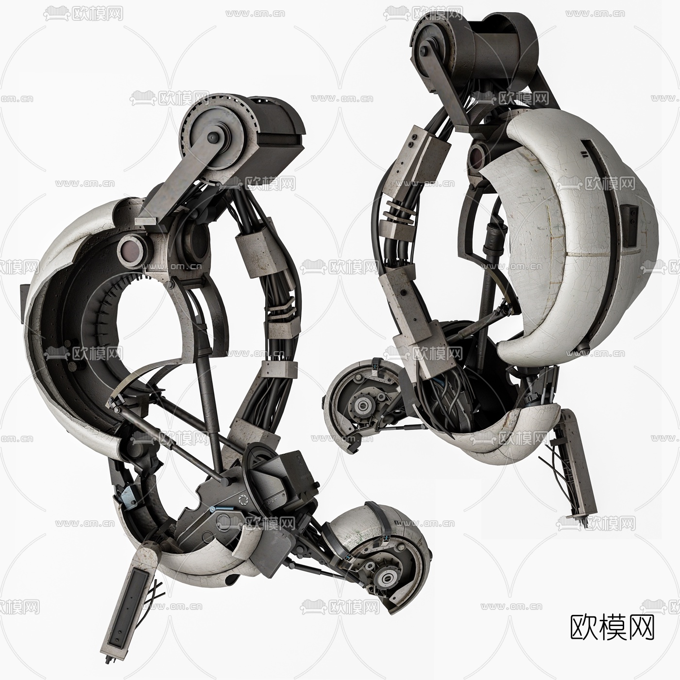 现代智能中枢机器人3d模型下载（渲染图1）