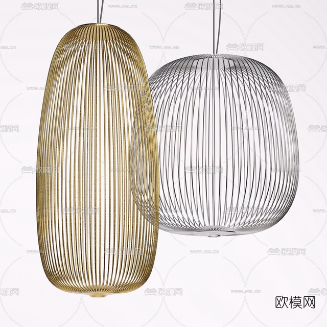 现代金属吊灯免费3d模型