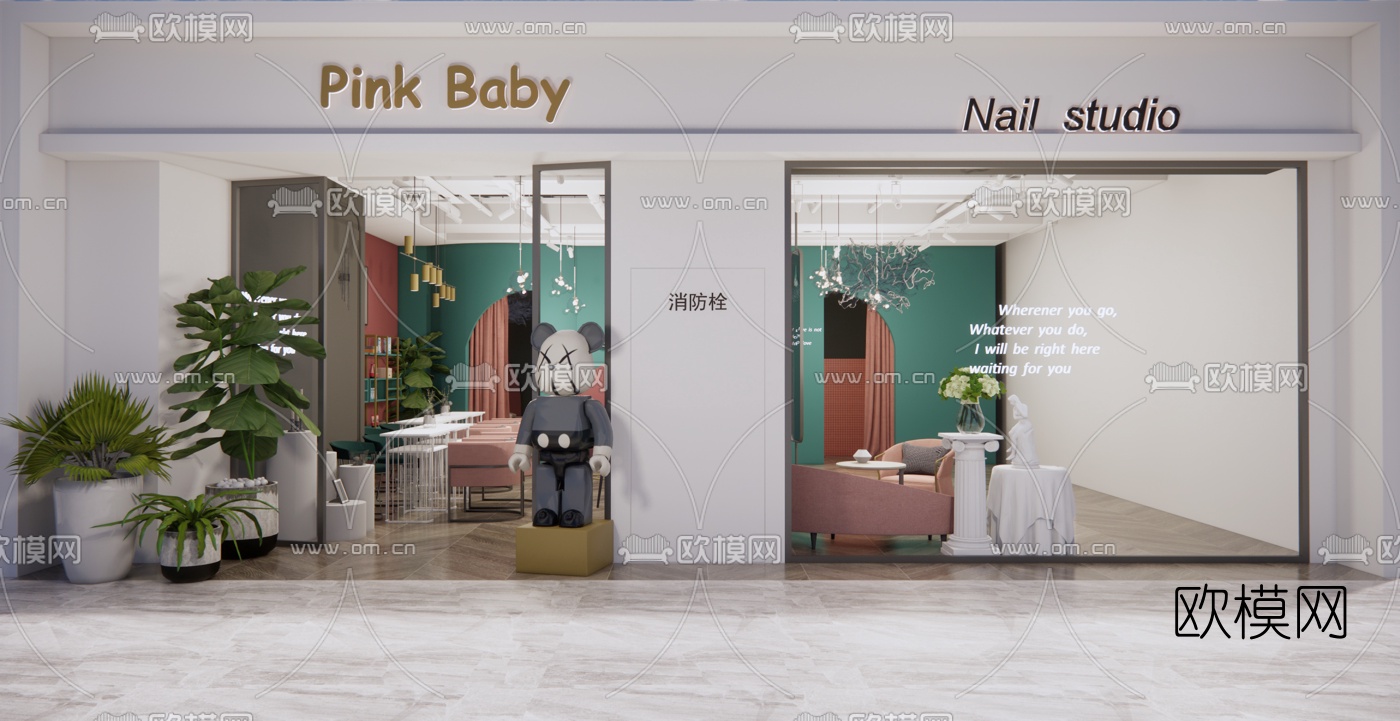 现代SPA养生会所su模型下载（渲染图1）