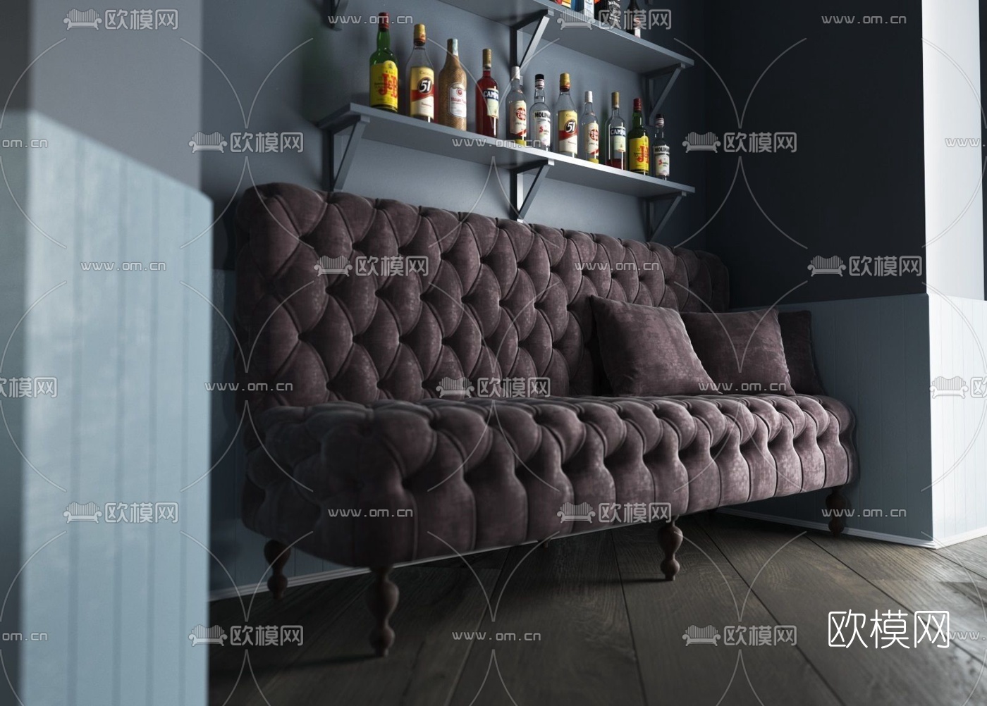 现代西餐厅3d模型