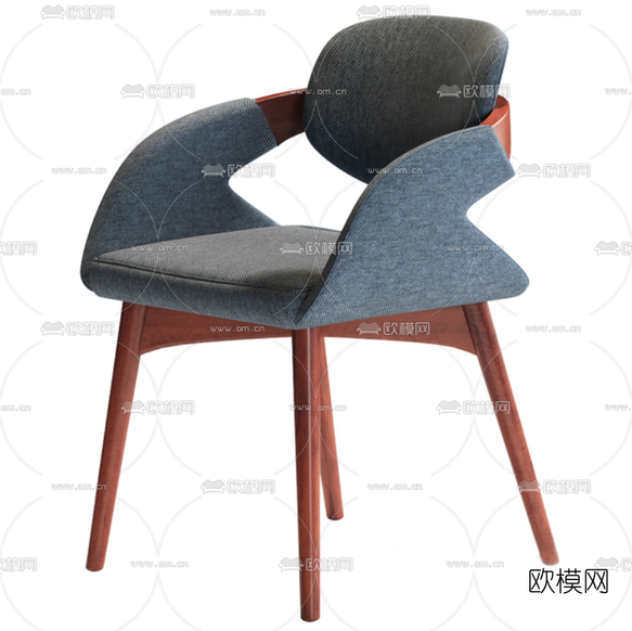 现代靠背单椅3d模型下载
