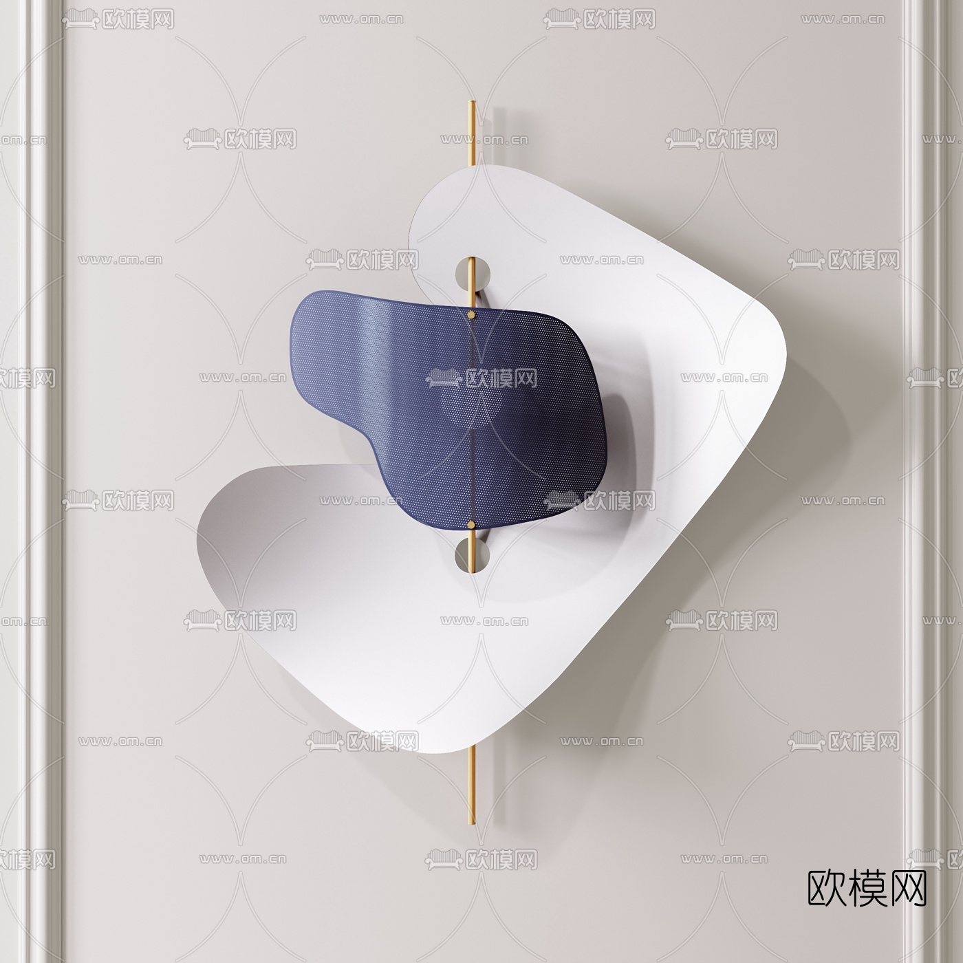 现代个性壁灯3d模型