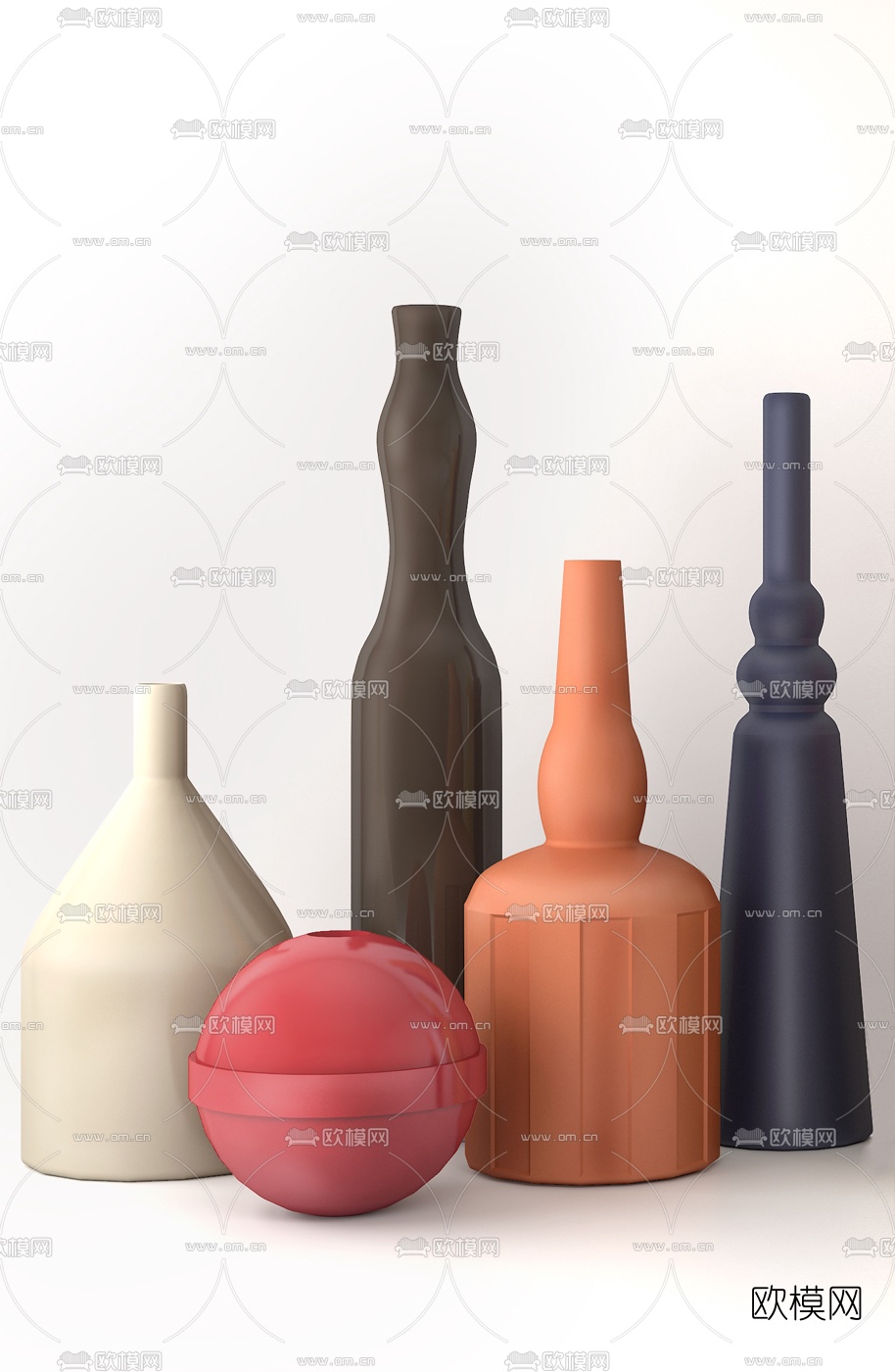 现代时尚陶瓷器皿3d模型