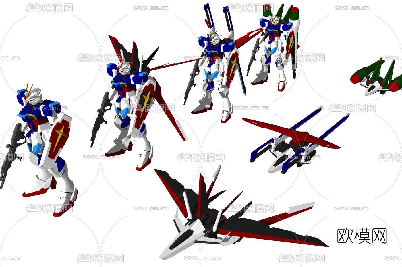 现代机器人玩具su模型下载