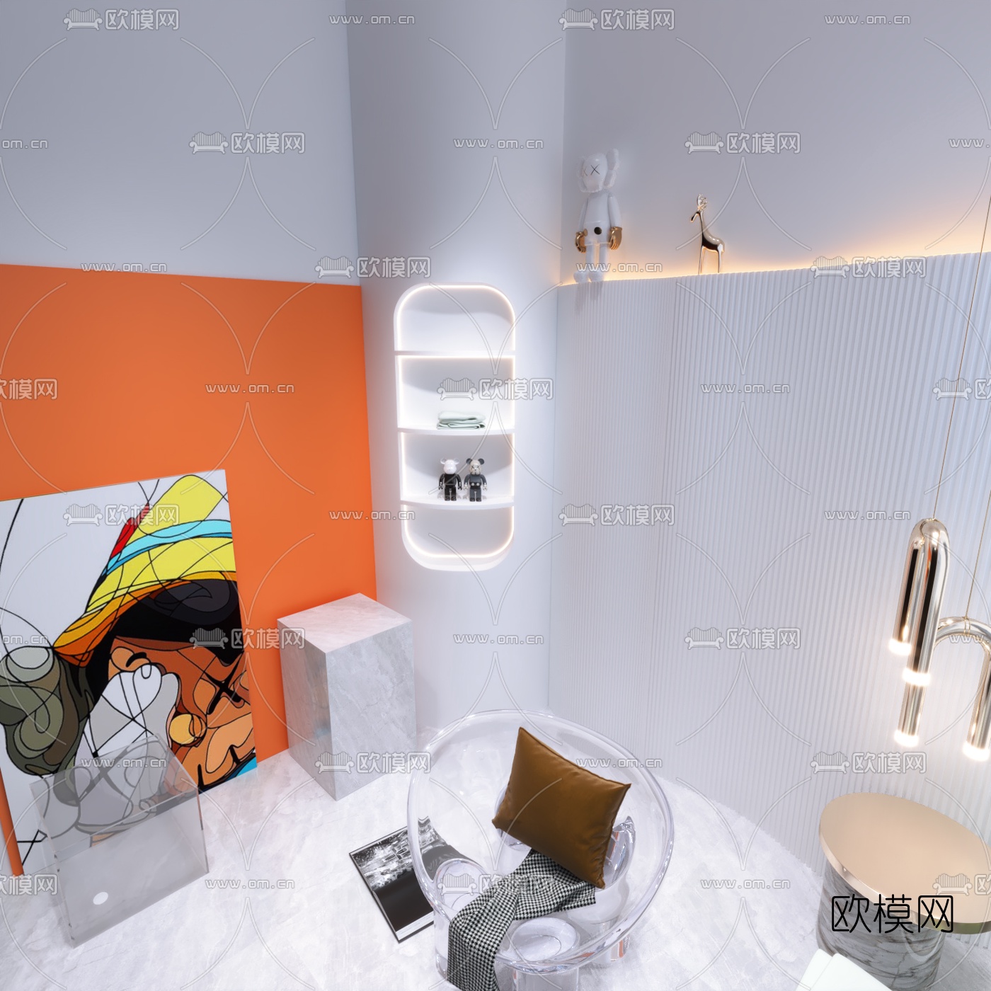 现代婚纱摄影拍照间摄影间3d模型