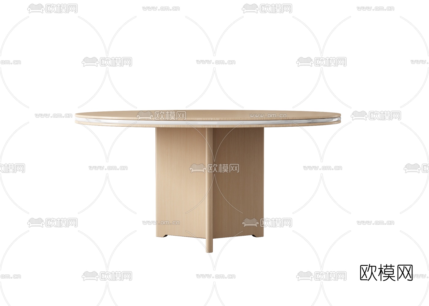 现代圆形餐桌3d模型
