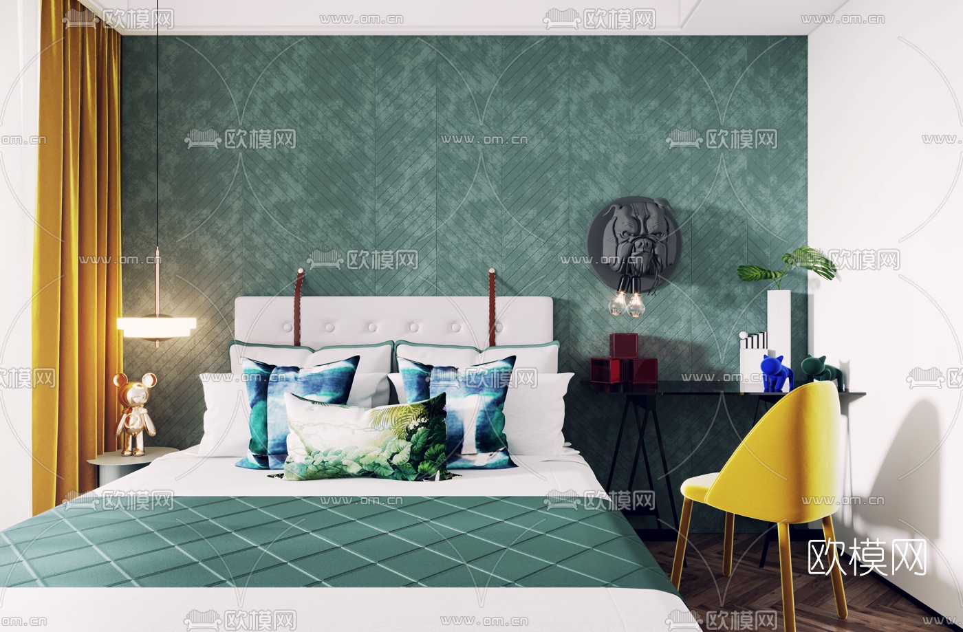 LSD葛亚曦设计 现代卧室男孩房3d模型