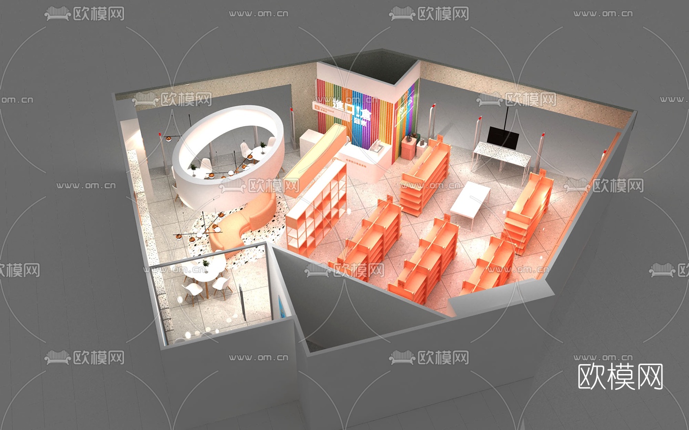 现代零售店免费3d模型下载（渲染图3）