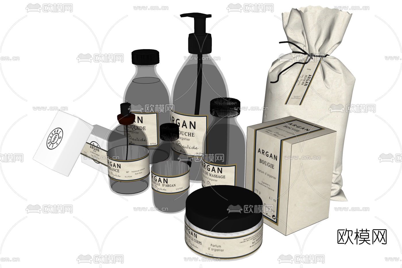 现代洗发水沐浴露免费su模型下载