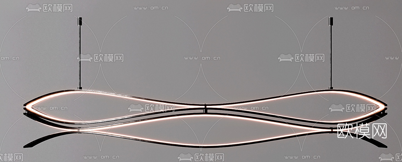 现代轻奢吊灯3d模型