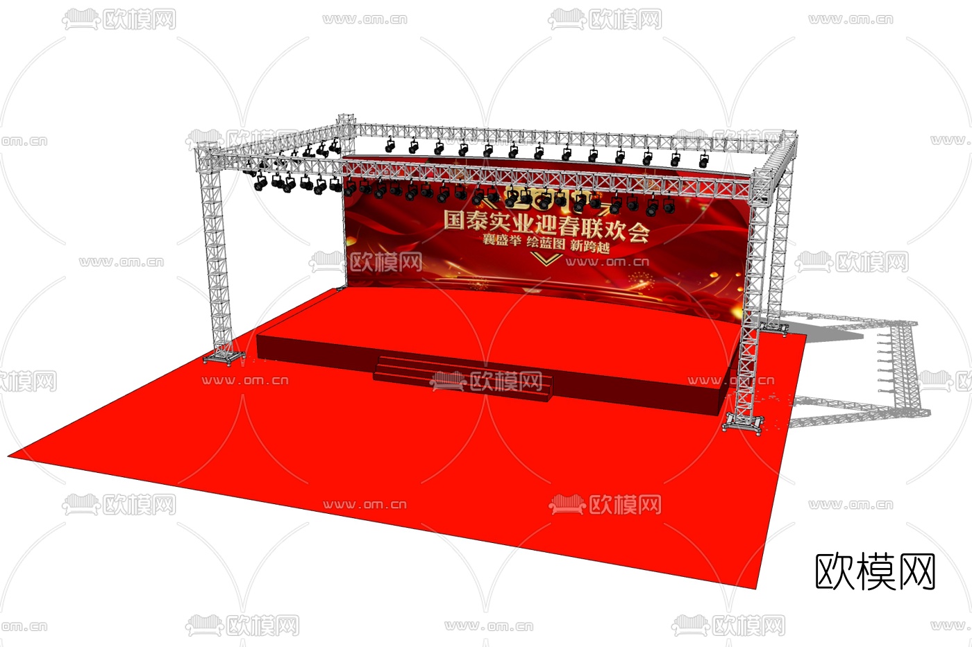 现代舞台免费su模型下载