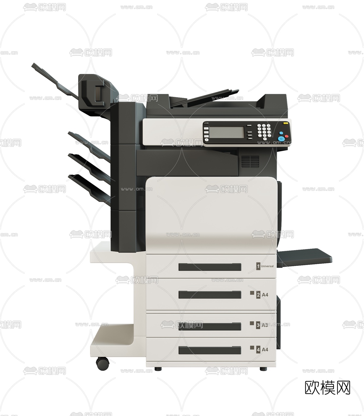现代多功能打印机3d模型