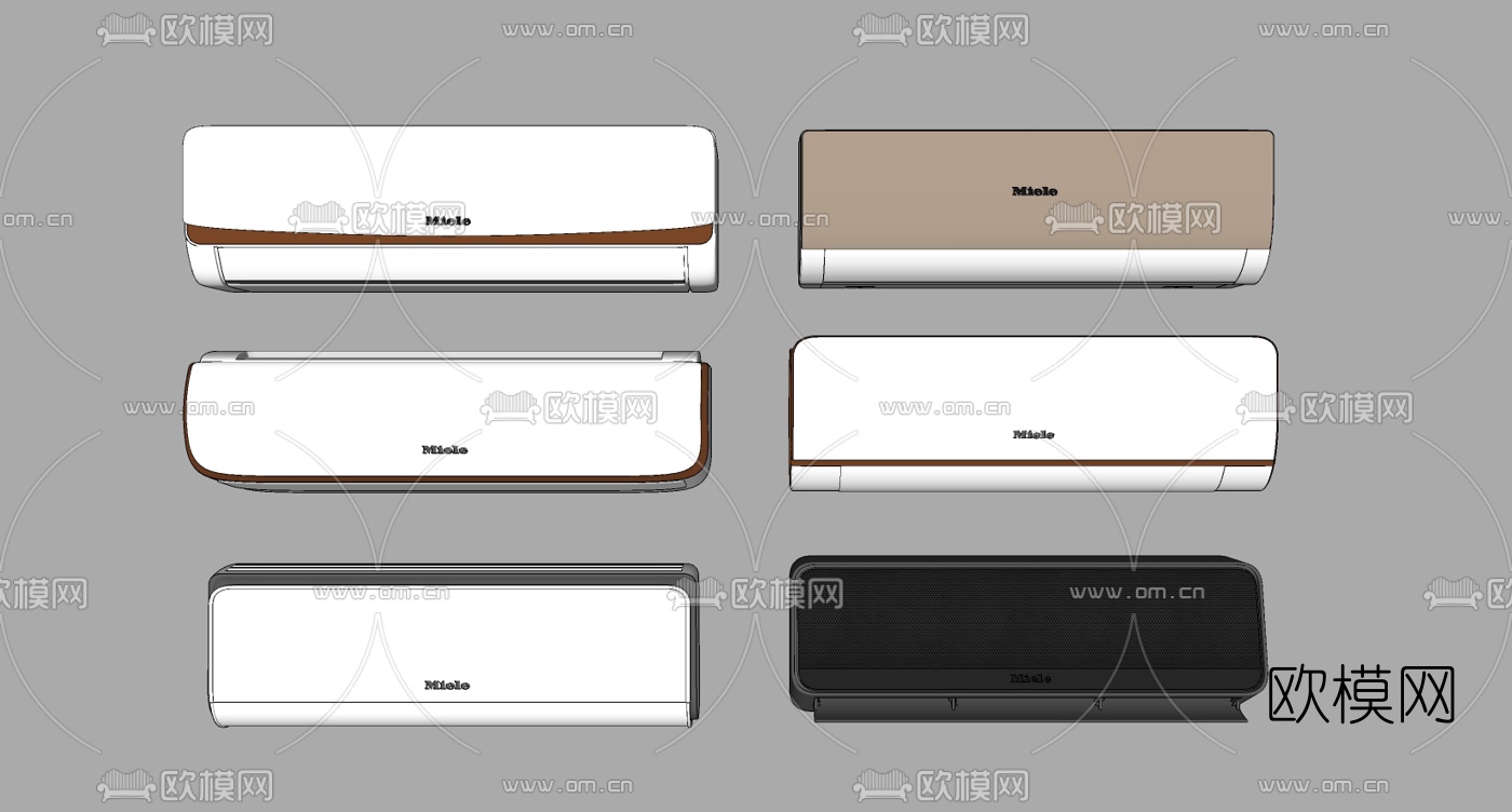 现代壁挂式空调su模型下载