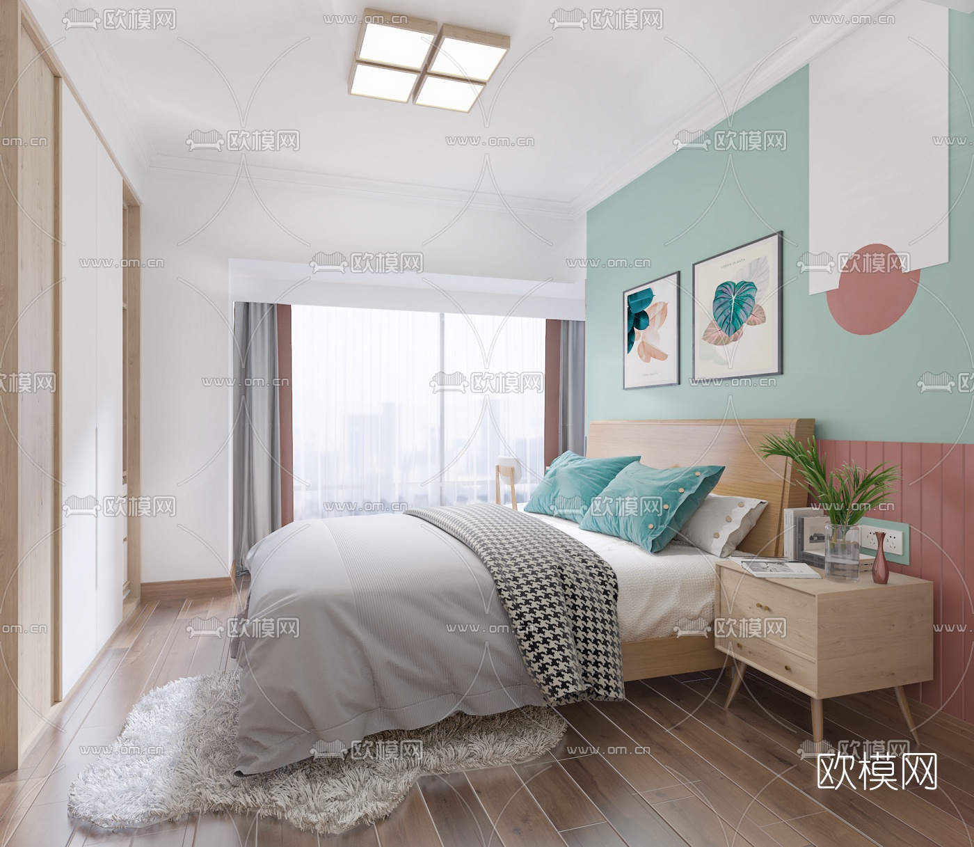 北欧卧室免费3d模型