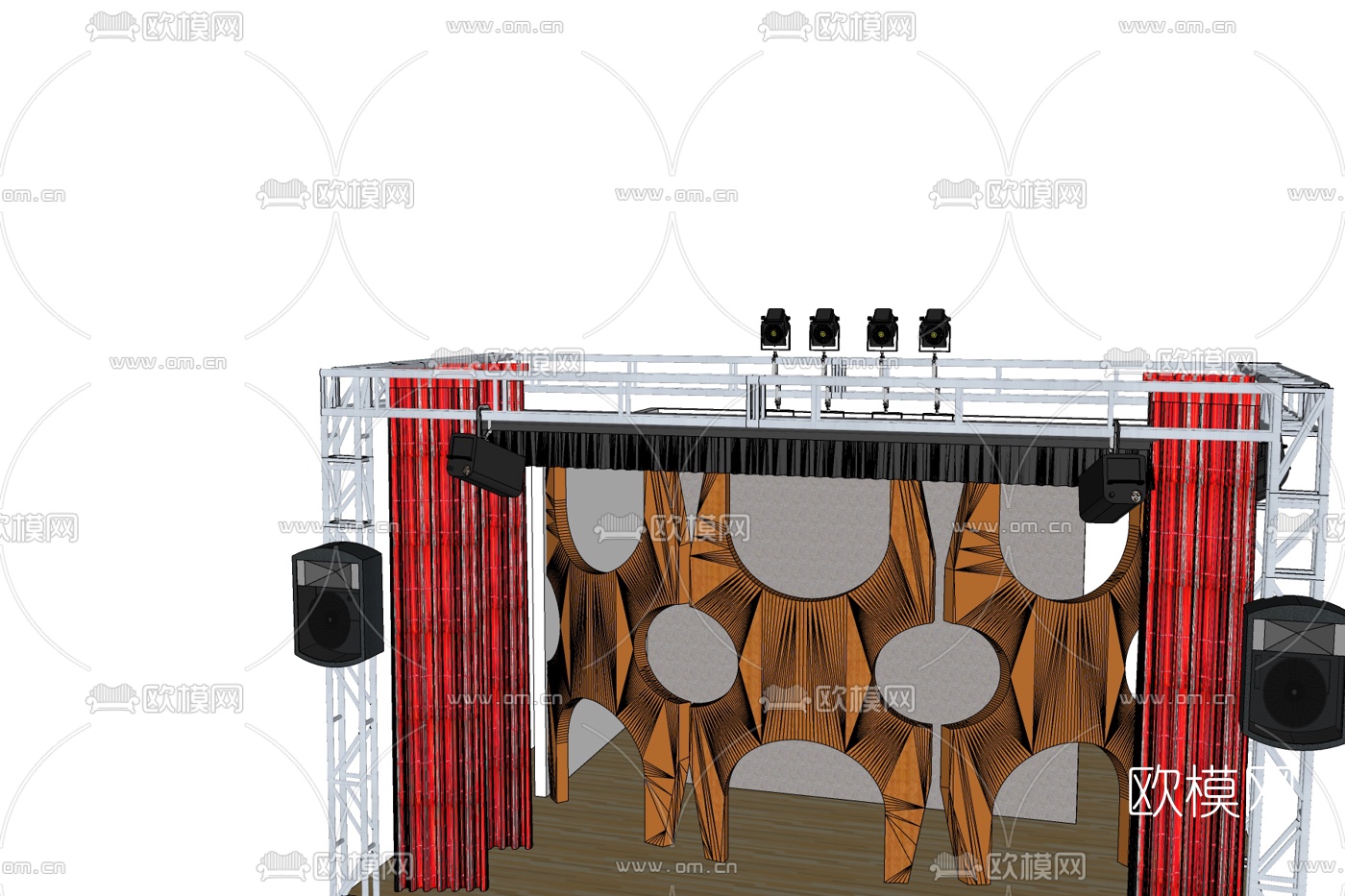 现代舞台免费su模型下载