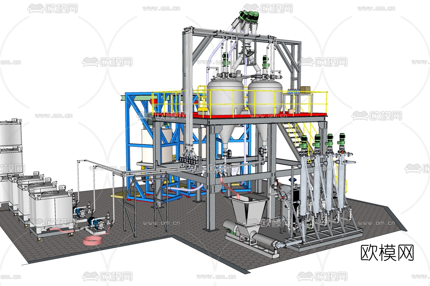 现代工业设备免费su模型下载