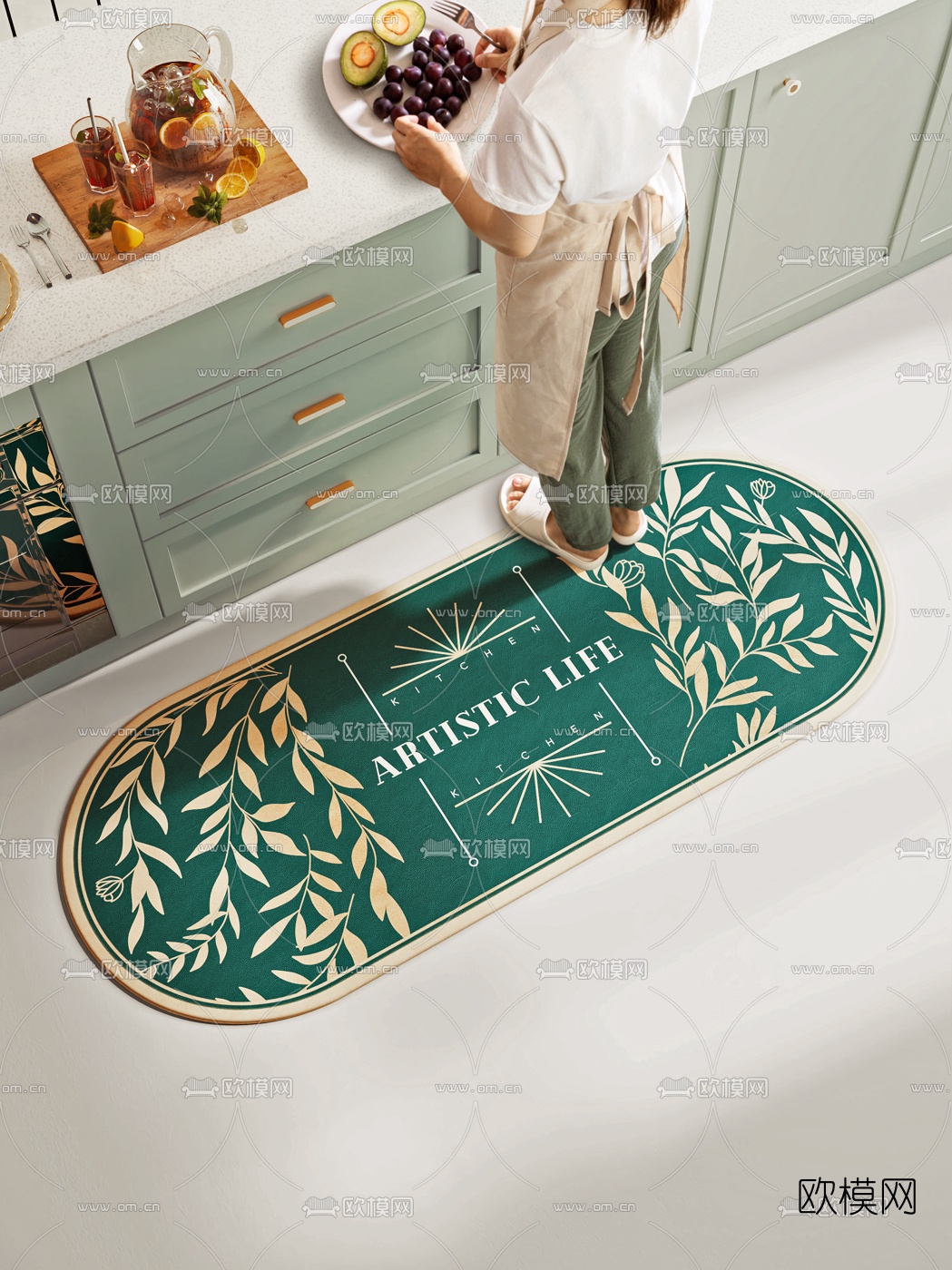 北欧橱柜地毯3d模型下载（渲染图1）