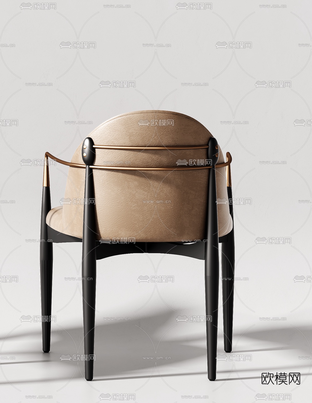 现代扶手靠背休闲椅3d模型下载（渲染图5）