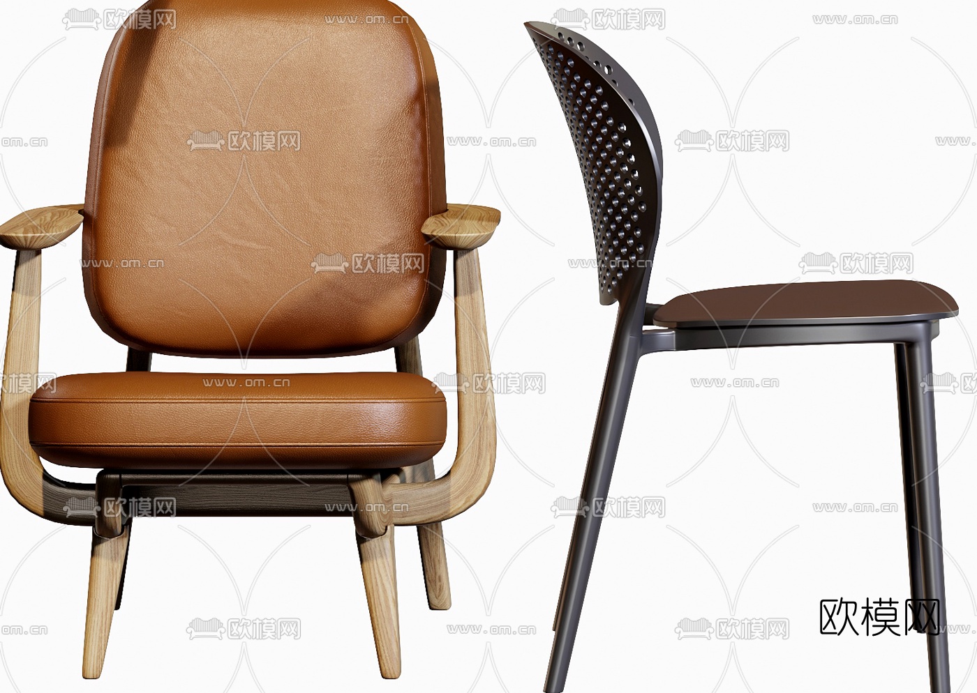 现代时尚休闲椅3d模型下载（渲染图6）