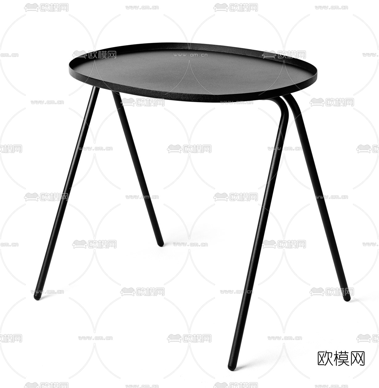 现代极简边几3d模型