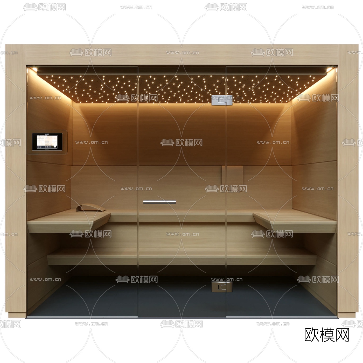 现代干蒸桑拿房3d模型