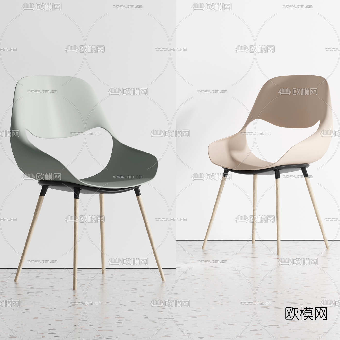 北欧休闲椅3d模型