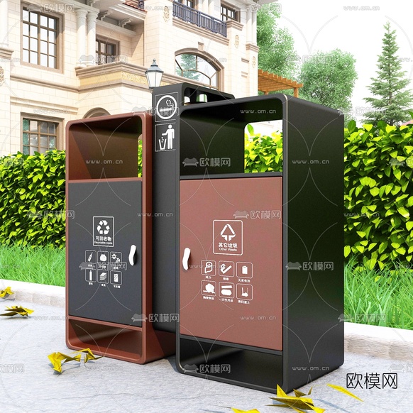 现代户外垃圾桶3d模型下载(渲染图8)