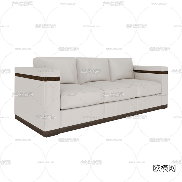 现代布艺多人沙发免费3d模型下载