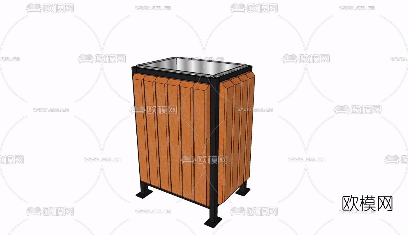 现代垃圾桶免费su模型下载