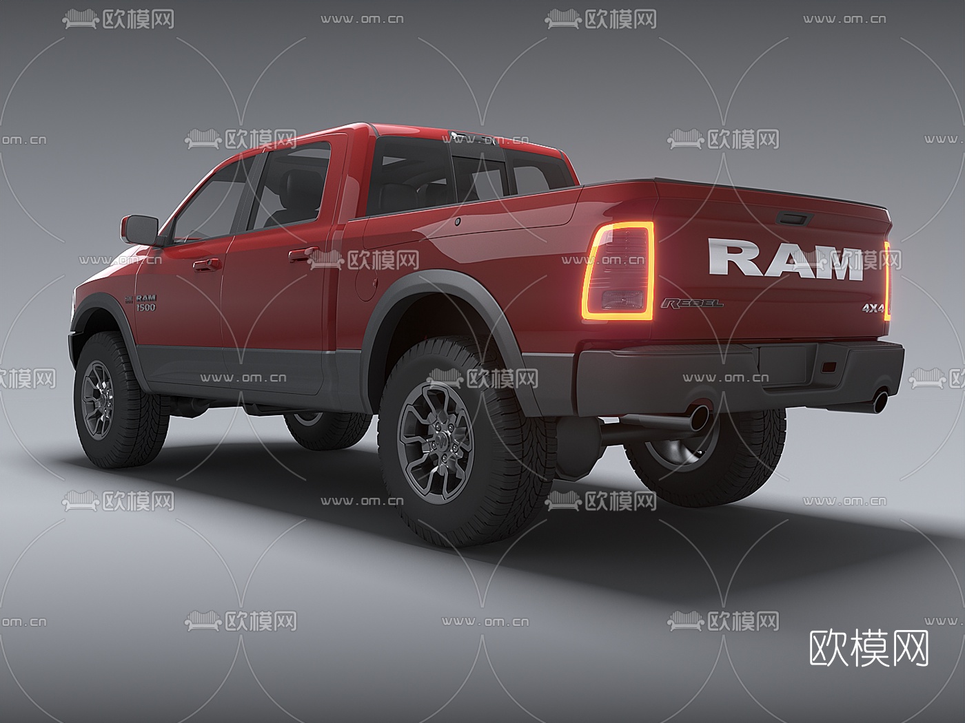 现代道奇公羊皮卡车3d模型