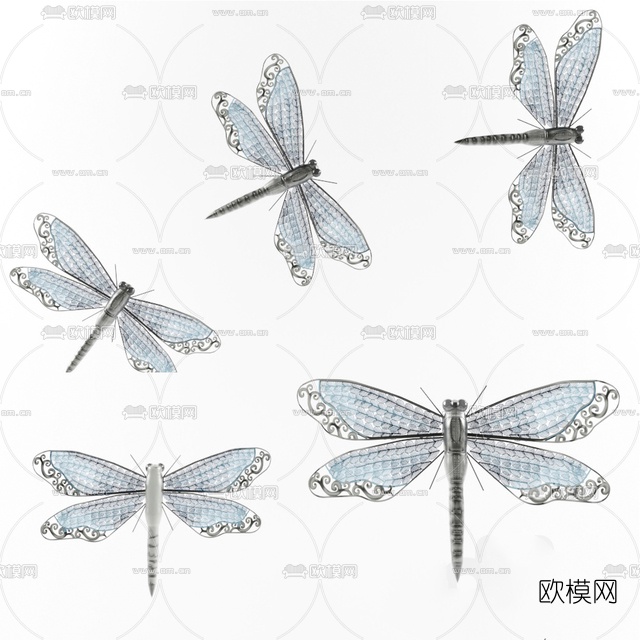 现代蜻蜓免费3d模型下载