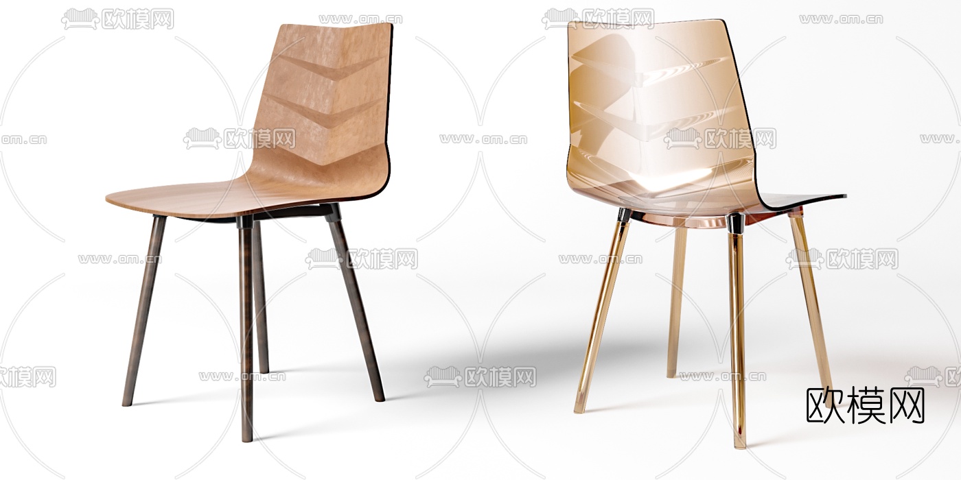 北欧餐椅单椅3d模型下载（渲染图2）