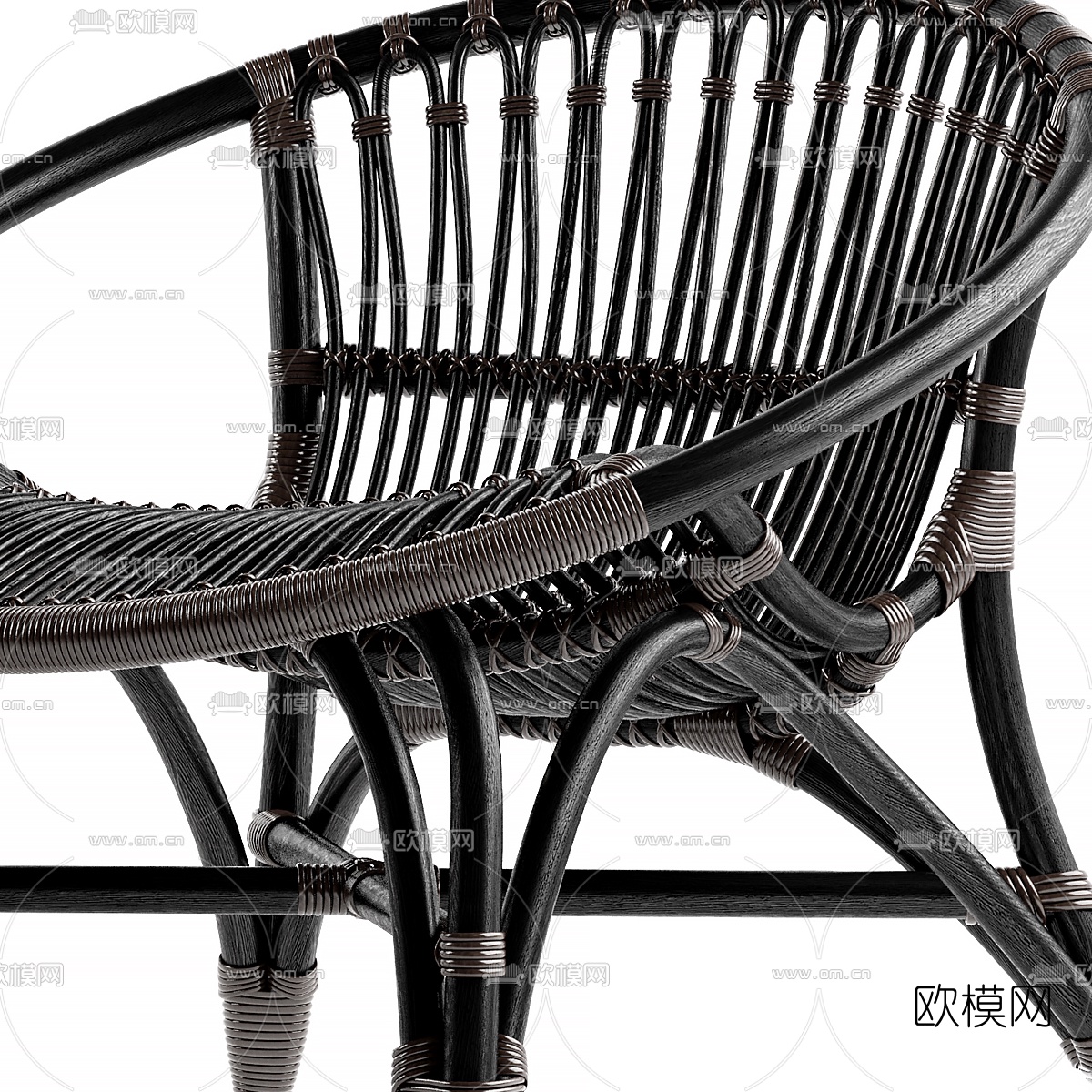Moroso 藤编休闲椅3d模型下载（渲染图2）