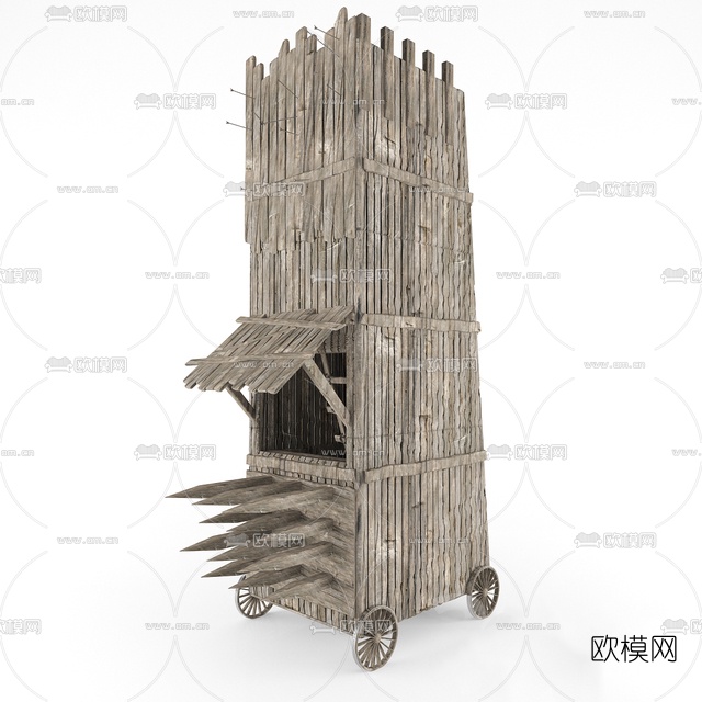 中式古代攻城车免费3d模型
