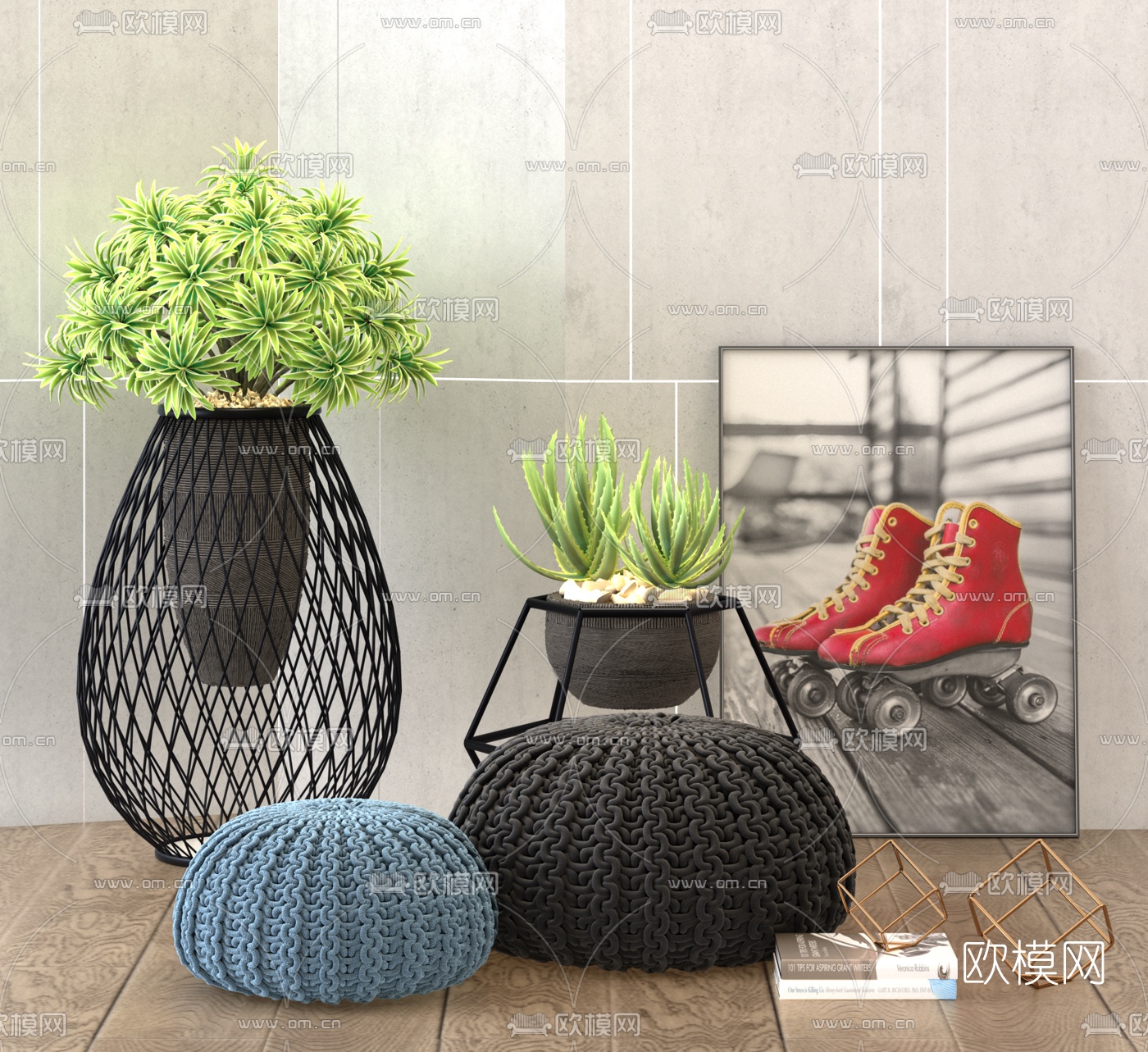 北欧沙发软凳3d模型下载