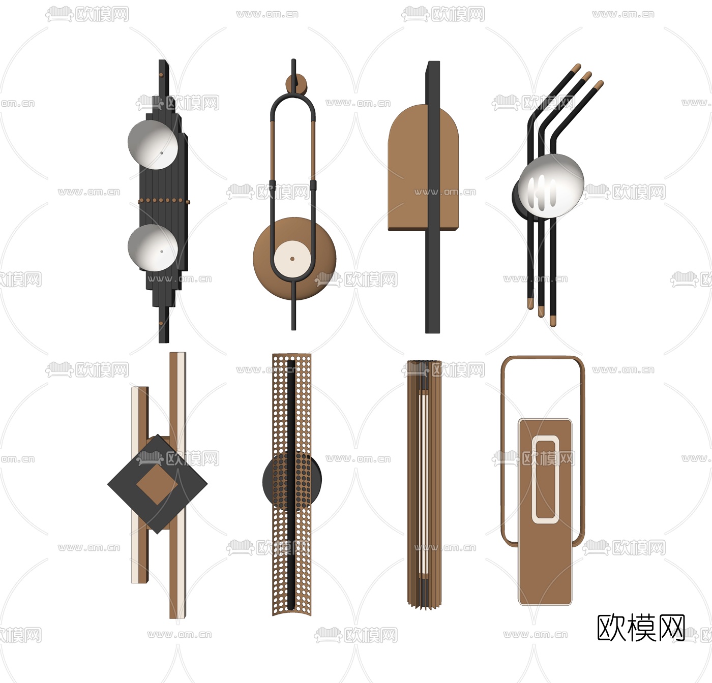 现代壁灯su模型