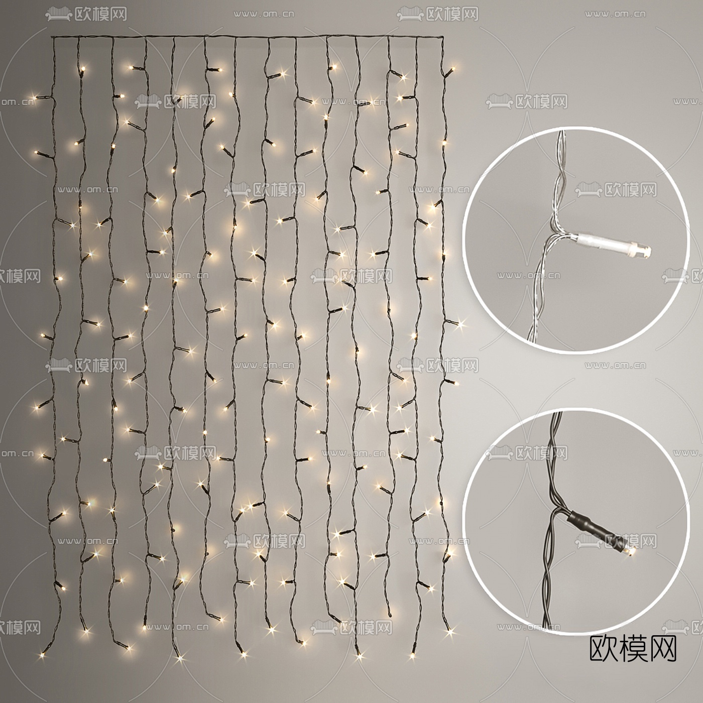 现代灯带霓虹装饰灯3d模型