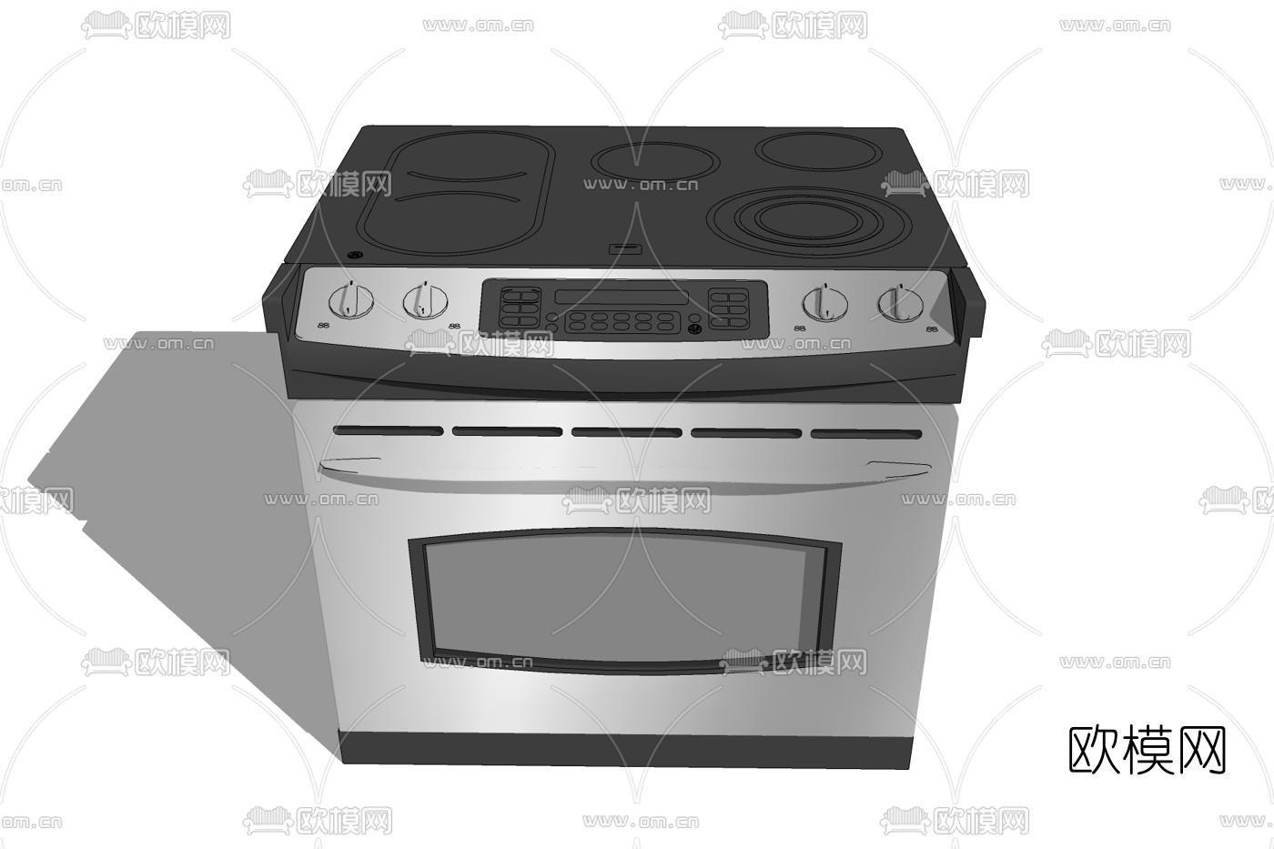 现代集成灶免费su模型下载