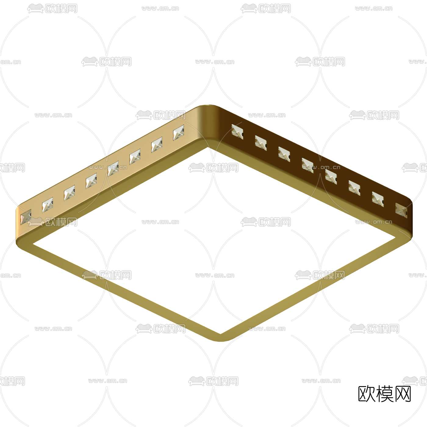 现代轻奢吸顶灯3d模型下载（渲染图4）