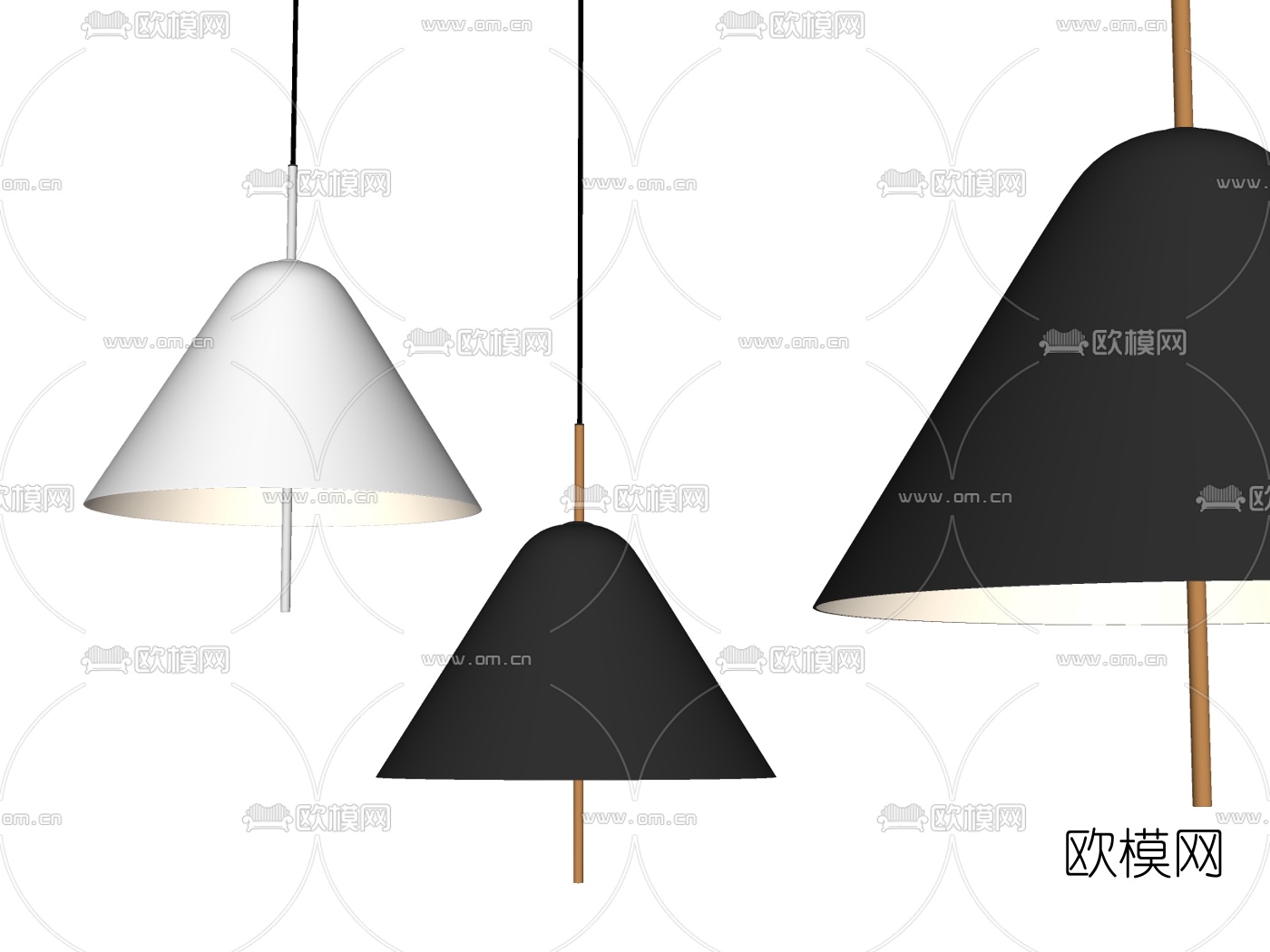 现代简约吊灯su模型下载（渲染图2）