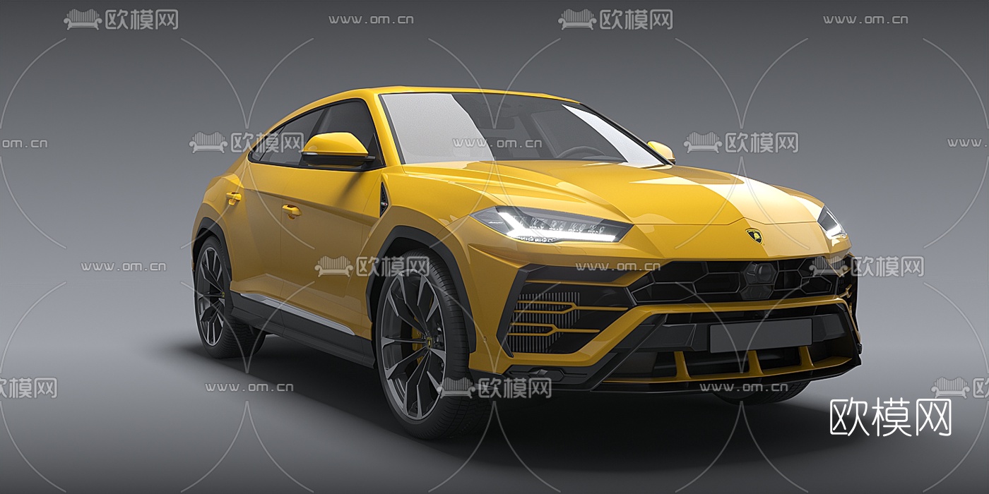 现代兰博基尼Urus越野车3d模型下载（渲染图1）