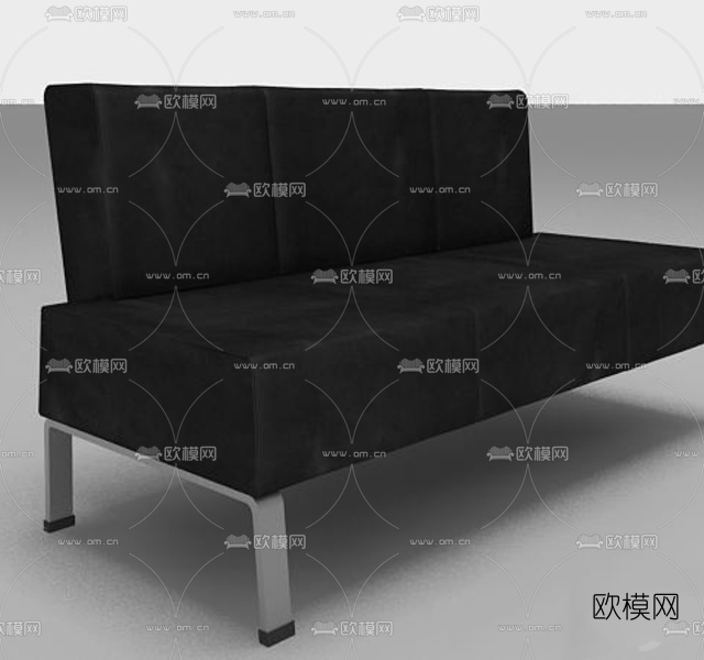 现代皮革多人沙发免费3d模型