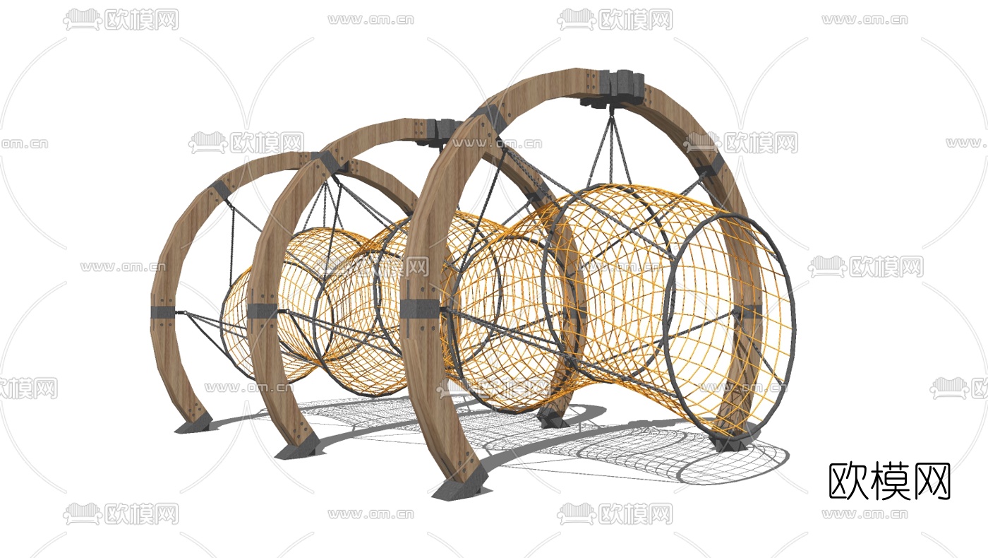 现代儿童游乐设施su模型下载