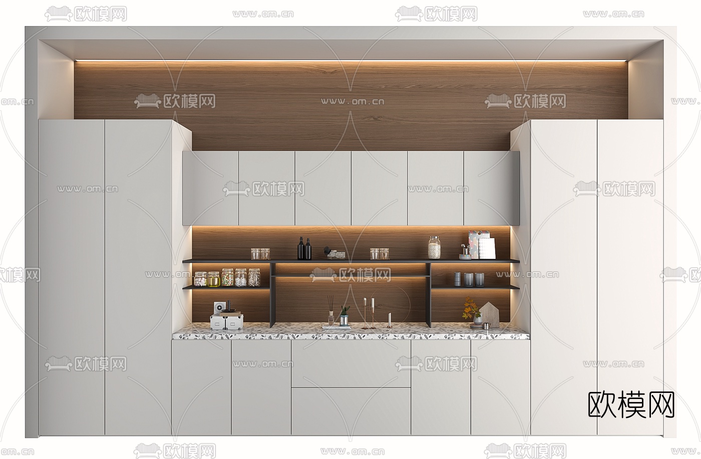 现代橱柜3d模型
