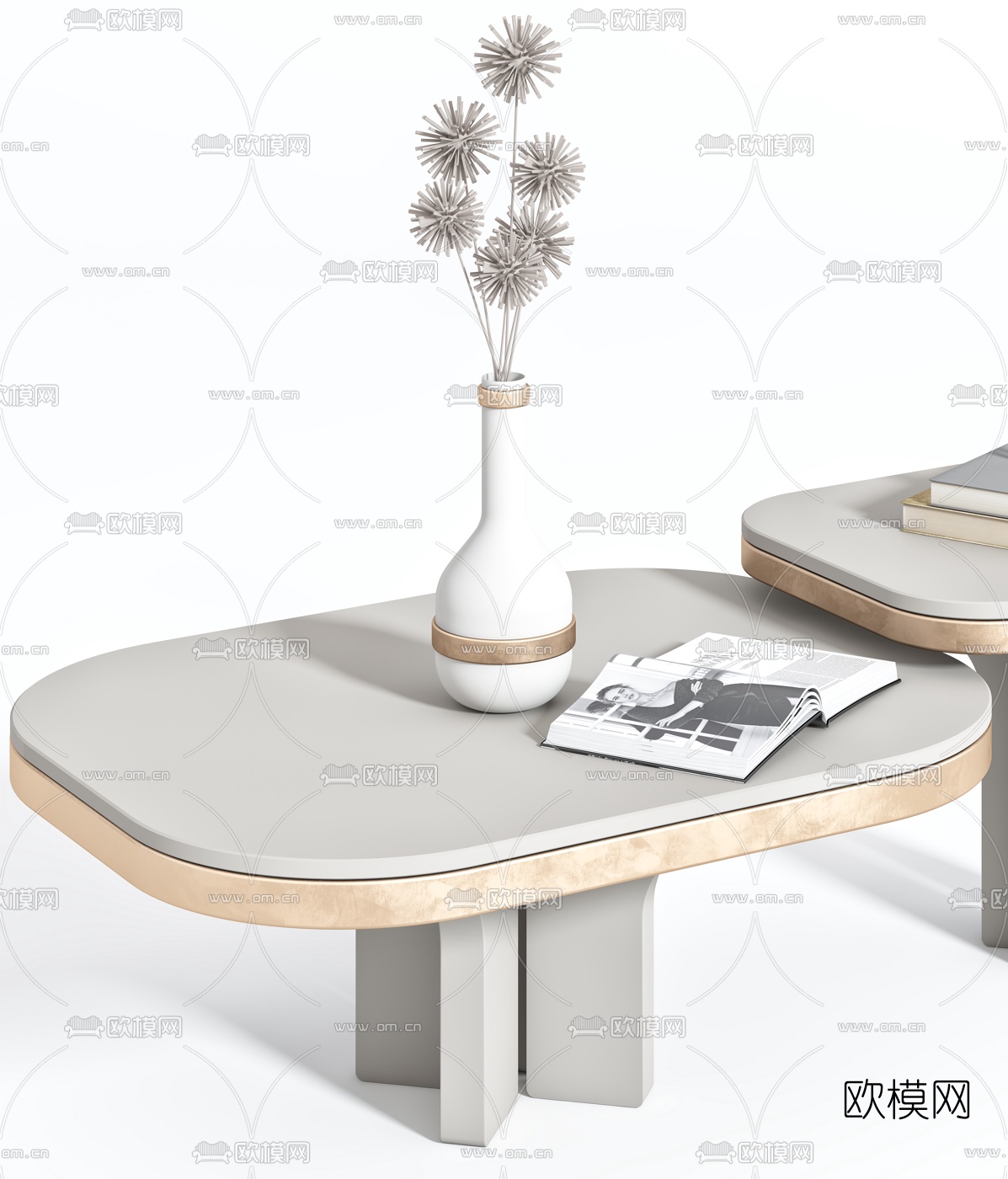 现代简易茶几3d模型