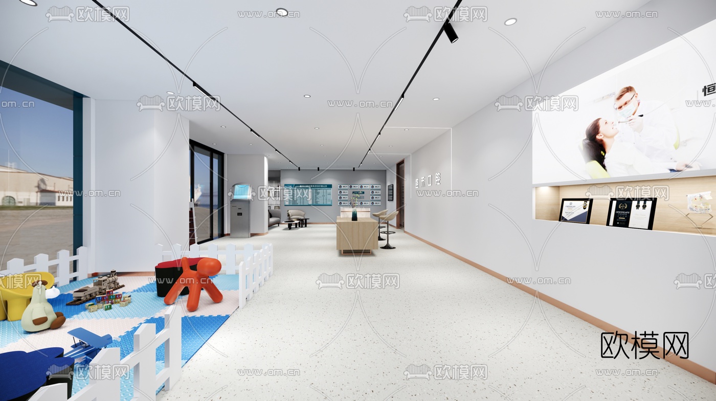 现代牙科诊所su模型下载（渲染图5）