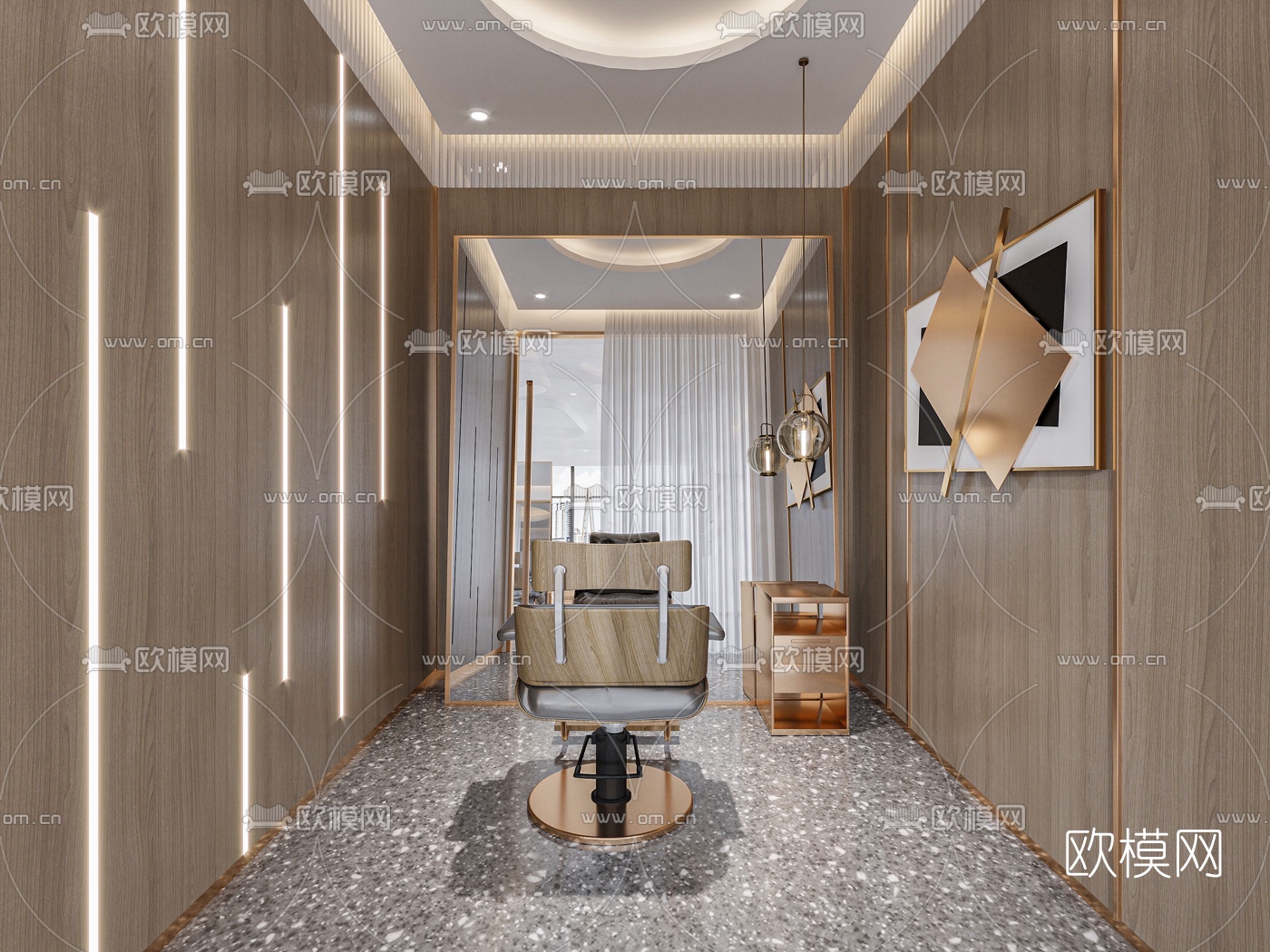 现代理发店3d模型