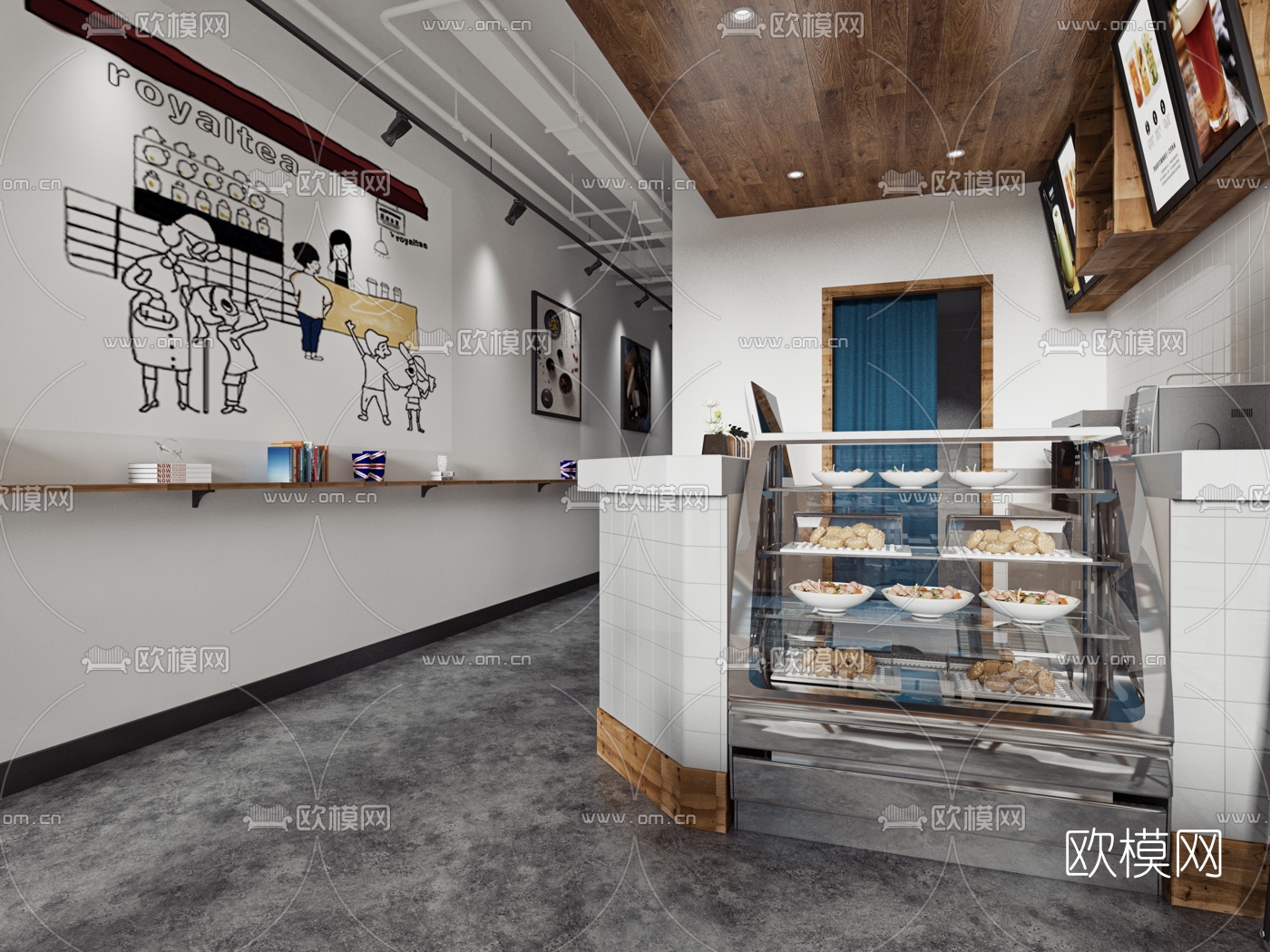 北欧奶茶店3d模型