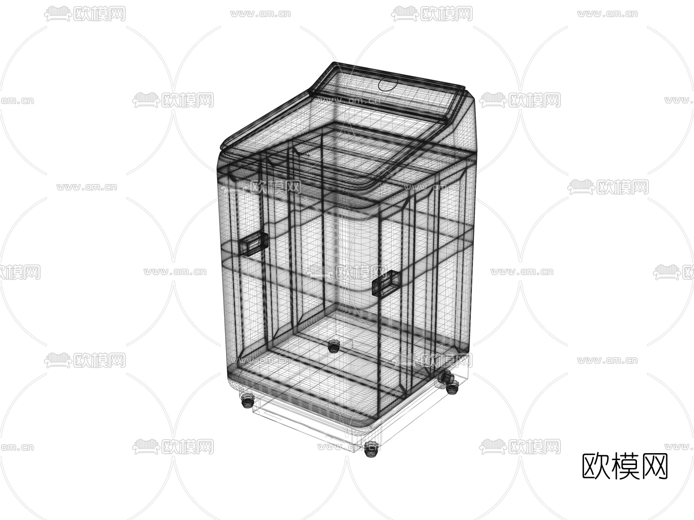 现代智能洗衣机3d模型下载（渲染图4）